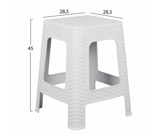 ΣΚΑΜΠΟ ΤΕΤΡΑΓΩΝΟ RATTAN ΛΕΥΚΟ HM5448.03 - ΣΚΑΜΠΩ στο Milonadakis.gr