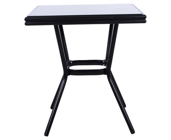 ΤΡΑΠΕΖΙ ΑΛΟΥΜΙΝΙΟΥ HARLOW 70X70X76 BAMBOO LOOK HM5568.02 ΜΑΥΡΟ ΜΕ ΓΥΑΛΙ - ΤΡΑΠΕΖΙΑ ΕΞ. ΧΩΡΟΥ στο Milonadakis.gr