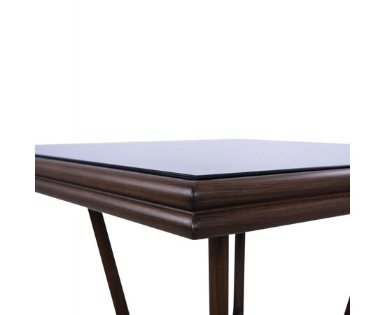 ΤΡΑΠΕΖΙ ΑΛΟΥΜΙΝΙΟΥ HARLOW 70X70X76  BAMBOO LOOK HM5568.03 ΚΑΦΕ ΜΕ ΓΥΑΛΙ - ΤΡΑΠΕΖΙΑ ΕΞ. ΧΩΡΟΥ στο Milonadakis.gr