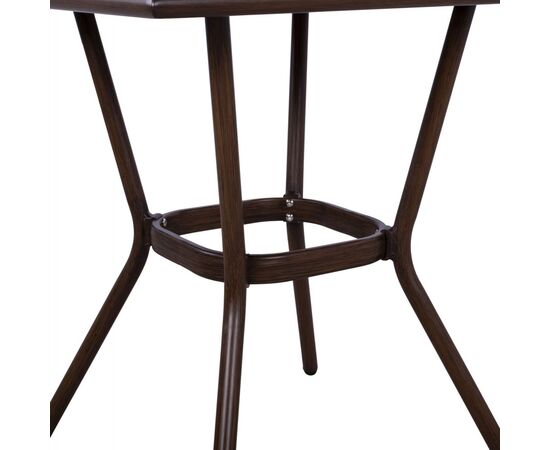 ΤΡΑΠΕΖΙ ΑΛΟΥΜΙΝΙΟΥ HARLOW 70X70X76  BAMBOO LOOK HM5568.03 ΚΑΦΕ ΜΕ ΓΥΑΛΙ - ΤΡΑΠΕΖΙΑ ΕΞ. ΧΩΡΟΥ στο Milonadakis.gr