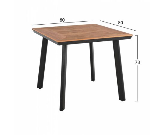 ΤΡΑΠΕΖΙ ΑΛΟΥΜΙΝΙΟΥ TABER ΑΝΘΡΑΚΙ ΜΕ ΕΠΙΦΑΝΕΙΑ POLYWOOD HM5563.02 80x80x73Υεκ. - ΤΡΑΠΕΖΙΑ ΕΞ. ΧΩΡΟΥ στο Milonadakis.gr