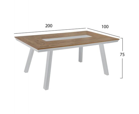 ΤΡΑΠΕΖΙ ΑΛΟΥΜΙΝΙΟΥ TABER ΜΕ POLYWOOD 200X100 ΛΕΥΚΟ HM5131.11 - ΤΡΑΠΕΖΙΑ ΕΞ. ΧΩΡΟΥ στο Milonadakis.gr