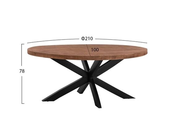 ΤΡΑΠΕΖΙ OVAL 6εκ.ΠΑΧΟΣ ΑΠΟ ΜΑΣΙΦ ΞΥΛΟ MANGO 210Χ100Χ78Υεκ. HM8483 - ΤΡΑΠΕΖΙΑ ΚΟΥΖΙΝΑΣ στο Milonadakis.gr