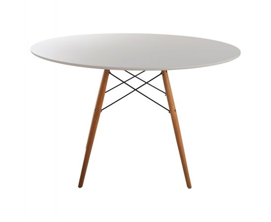 ΤΡΑΠΕΖΙ MINIMAL ΣΤΡΟΓΓΥΛΟ HM8454.01 MDF ΣΕ ΛΕΥΚΟ-ΠΟΔΙΑ ΟΞΙΑΣ ΣΕ ΦΥΣΙΚΟ Φ120Χ75Υεκ. - ΤΡΑΠΕΖΙΑ ΚΟΥΖΙΝΑΣ στο Milonadakis.gr