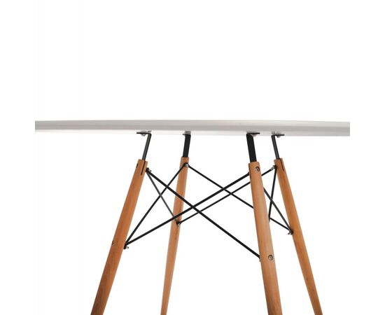 ΤΡΑΠΕΖΙ MINIMAL ΣΤΡΟΓΓΥΛΟ HM8454.01 MDF ΣΕ ΛΕΥΚΟ-ΠΟΔΙΑ ΟΞΙΑΣ ΣΕ ΦΥΣΙΚΟ Φ120Χ75Υεκ. - ΤΡΑΠΕΖΙΑ ΚΟΥΖΙΝΑΣ στο Milonadakis.gr