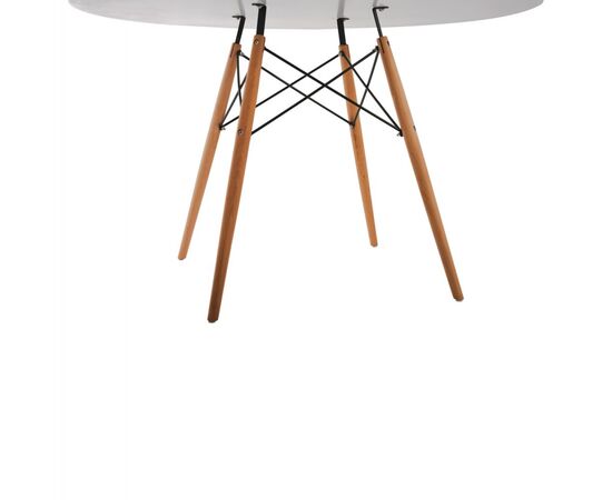 ΤΡΑΠΕΖΙ MINIMAL ΣΤΡΟΓΓΥΛΟ HM8454.01 MDF ΣΕ ΛΕΥΚΟ-ΠΟΔΙΑ ΟΞΙΑΣ ΣΕ ΦΥΣΙΚΟ Φ120Χ75Υεκ. - ΤΡΑΠΕΖΙΑ ΚΟΥΖΙΝΑΣ στο Milonadakis.gr