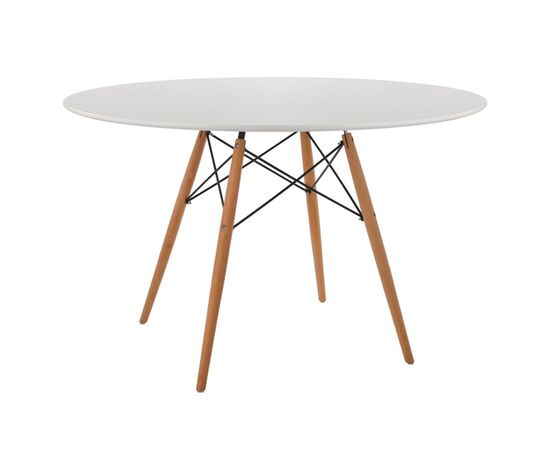 ΤΡΑΠΕΖΙ MINIMAL ΣΤΡΟΓΓΥΛΟ HM8454.01 MDF ΣΕ ΛΕΥΚΟ-ΠΟΔΙΑ ΟΞΙΑΣ ΣΕ ΦΥΣΙΚΟ Φ120Χ75Υεκ. - ΤΡΑΠΕΖΙΑ ΚΟΥΖΙΝΑΣ στο Milonadakis.gr