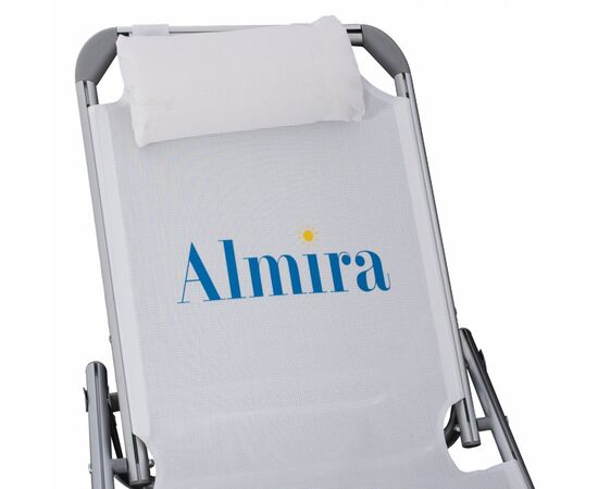 ΞΑΠΛΩΣΤΡΑ ΠΑΡΑΛΙΑΣ ALMIRA HM5054.03 ΒΑΡΕΩΣ ΤΥΠΟΥ ΛΕΥΚΗ ΑΛΟΥΜΙΝΙΟΥ 188x58x31-81 cm. - ΞΑΠΛΩΣΤΡΕΣ στο Milonadakis.gr