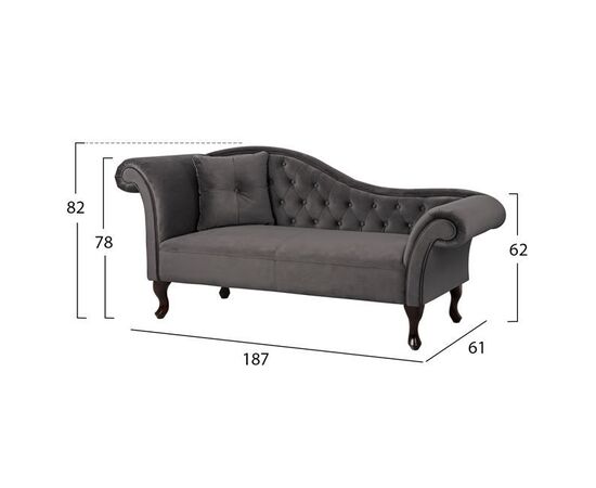 ΑΝΑΚΛΙΝΔΡΟ T.CHESTERFIELD ΓΚΡΙ ΒΕΛΟΥΔΟ NIOVI HM3007.10 ΑΡ.ΜΠΡΑΤΣO 189x61x84Yεκ. - ΑΝΑΚΛΙΝΔΡΑ στο Milonadakis.gr