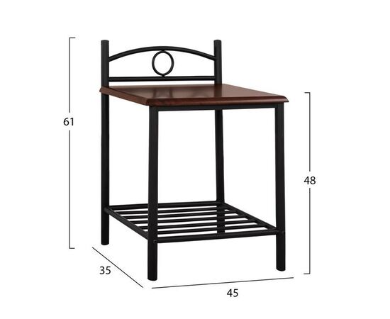 ΚΟΜΟΔΙΝΟ REVEN HM387 ΑΠΟ ΜΕΤΑΛΛΟ ΚΑΙ ΞΥΛΟ 45x35x48-61 εκ. - ΚΟΜΟΔΙΝΑ στο Milonadakis.gr