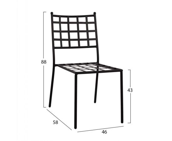 ΜΕΤΑΛΛΙΚΗ ΚΑΡΕΚΛΑ EMERY HM5509 ΣΕ ΜΑΥΡΗ ΑΠΟΧΡΩΣΗ 46x58x88  cm - ΚΑΡΕΚΛΕΣ - ΠΟΛΥΘΡΟΝΕΣ στο Milonadakis.gr