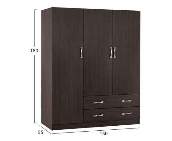 ΝΤΟΥΛΑΠΑ 3ΦΥΛΛΗ CARLY HM384.01 ΜΕ ΔΥΟ ΣΥΡΤΑΡΙΑ ZEBRANO 150X55Χ180Υεκ. - ΝΤΟΥΛΑΠΕΣ στο Milonadakis.gr