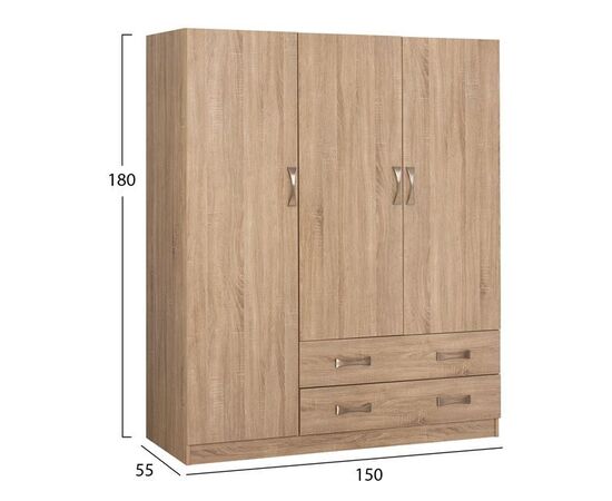 ΝΤΟΥΛΑΠΑ 3ΦΥΛΛΗ CARLY HM384.02 ΜΕ ΔΥΟ ΣΥΡΤΑΡΙΑ SONAMA 150X55Χ180Υεκ. - ΝΤΟΥΛΑΠΕΣ στο Milonadakis.gr