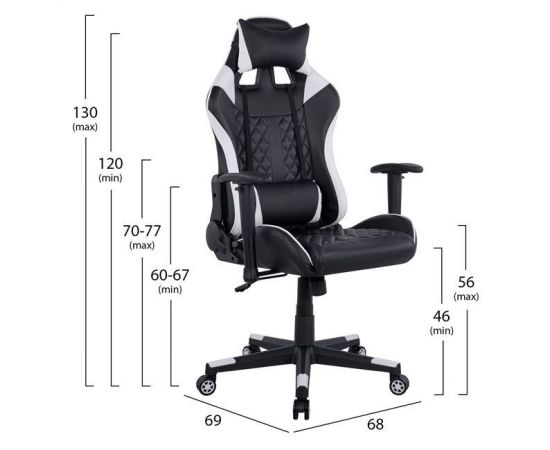 ΠΟΛΥΘΡΟΝΑ GAMING JOURNEY HM1146.04 ΣΕ ΧΡΩΜΑ ΜΑΥΡΟ-ΛΕΥΚΟ 68Χ69Χ130 ΕΚ - ΚΑΡΕΚΛΕΣ ΓΡΑΦΕΙΟΥ στο Milonadakis.gr