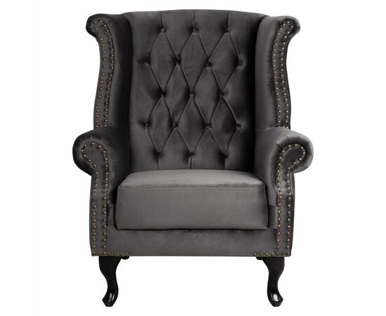 ΠΟΛΥΘΡΟΝΑ-ΜΠΕΡΖΕΡΑ ΓΚΡΙ ΒΕΛΟΥΔΟ T.CHESTERFIELD POLINA 83x75x107Yεκ.HM0053.10 - ΚΑΡΕΚΛΕΣ - ΠΟΛΥΘΡΟΝΕΣ ΕΣ. στο Milonadakis.gr