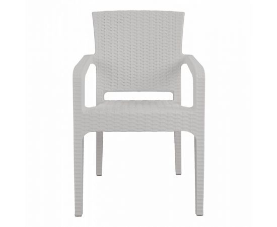 ΠΟΛΥΘΡΟΝΑ ΠΟΛΥΠΡΟΠΥΛΕΝΙΟΥ RATTAN HM5590.04 ΧΡΩΜΑ ΛΕΥΚΟ 58x55x87 cm. - ΚΑΡΕΚΛΕΣ - ΠΟΛΥΘΡΟΝΕΣ στο Milonadakis.gr