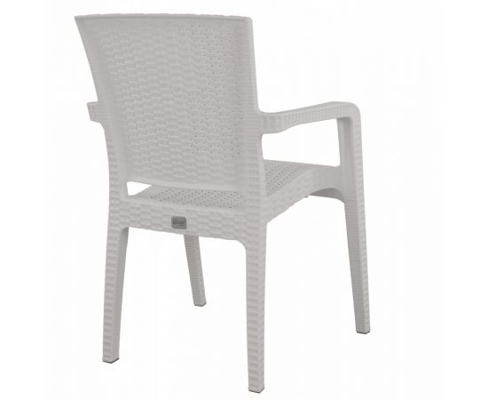 ΠΟΛΥΘΡΟΝΑ ΠΟΛΥΠΡΟΠΥΛΕΝΙΟΥ RATTAN HM5590.04 ΧΡΩΜΑ ΛΕΥΚΟ 58x55x87 cm. - ΚΑΡΕΚΛΕΣ - ΠΟΛΥΘΡΟΝΕΣ στο Milonadakis.gr