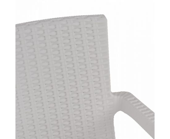 ΠΟΛΥΘΡΟΝΑ ΠΟΛΥΠΡΟΠΥΛΕΝΙΟΥ RATTAN HM5590.04 ΧΡΩΜΑ ΛΕΥΚΟ 58x55x87 cm. - ΚΑΡΕΚΛΕΣ - ΠΟΛΥΘΡΟΝΕΣ στο Milonadakis.gr