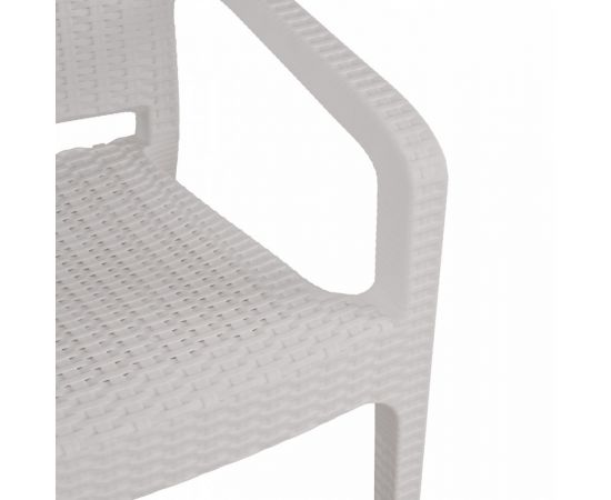 ΠΟΛΥΘΡΟΝΑ ΠΟΛΥΠΡΟΠΥΛΕΝΙΟΥ RATTAN HM5590.04 ΧΡΩΜΑ ΛΕΥΚΟ 58x55x87 cm. - ΚΑΡΕΚΛΕΣ - ΠΟΛΥΘΡΟΝΕΣ στο Milonadakis.gr