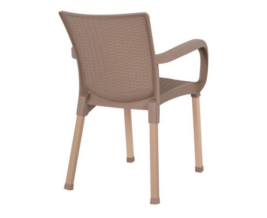 ΠΟΛΥΘΡΟΝΑ ΠΟΛΥΠΡΟΠΥΛΕΝΙΟΥ RATTAN ΠΟΔΙ ALU HM5591.02 ΚΑΠΟΥΤΣΙΝΟ 60x60x82 cm - ΚΑΡΕΚΛΕΣ - ΠΟΛΥΘΡΟΝΕΣ στο Milonadakis.gr