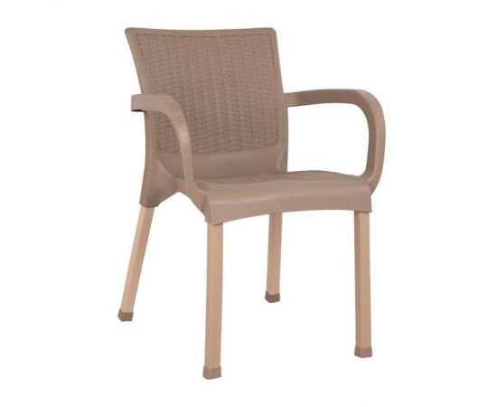 ΠΟΛΥΘΡΟΝΑ ΠΟΛΥΠΡΟΠΥΛΕΝΙΟΥ RATTAN ΠΟΔΙ ALU HM5591.02 ΚΑΠΟΥΤΣΙΝΟ 60x60x82 cm - ΚΑΡΕΚΛΕΣ - ΠΟΛΥΘΡΟΝΕΣ στο Milonadakis.gr