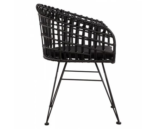 ΠΟΛΥΘΡΟΝΑ ΤΥΠΟΥ ΦΩΛΙΑ ΜΕΤΑΛΛΙΚΗ ALLEGRA HM5456.02 ΜΕ WICKER ΜΑΥΡΟ 59Χ56,5Χ83Υ εκ. - ΚΑΡΕΚΛΕΣ - ΠΟΛΥΘΡΟΝΕΣ στο Milonadakis.gr