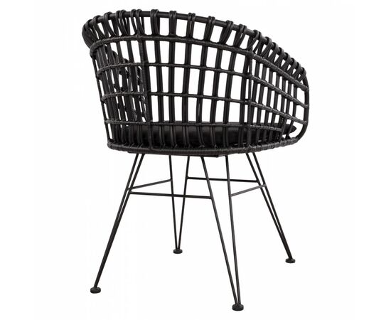 ΠΟΛΥΘΡΟΝΑ ΤΥΠΟΥ ΦΩΛΙΑ ΜΕΤΑΛΛΙΚΗ ALLEGRA HM5456.02 ΜΕ WICKER ΜΑΥΡΟ 59Χ56,5Χ83Υ εκ. - ΚΑΡΕΚΛΕΣ - ΠΟΛΥΘΡΟΝΕΣ στο Milonadakis.gr