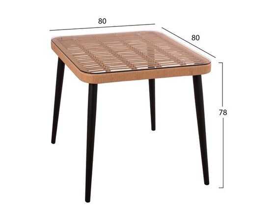 ΣΕΤ 3ΤΜΧ ALLEGRA WICKER ΜΕ ΤΡΑΠΕΖΙ 80X80Χ78Υ ΜΠΕΖ & ΜΑΥΡΟ ΧΡΩΜΑ HM10485 - ΣΕΤ ΤΡΑΠΕΖΑΡΙΕΣ στο Milonadakis.gr