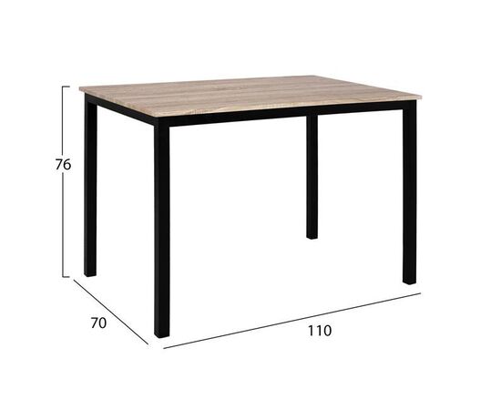 ΣΕΤ 5 ΤΜΧ ΤΡΑΠΕΖΙ 110x70x76 cm SONAMA ΜΕ ΜΑΥΡΑ ΠΟΔΙΑ & ΚΑΡΕΚΛΕΣ ΠΟΛΥΠΡΟΠΥΛΕΝΙΟΥ ΜΑΥΡΕΣ HM11010 - ΤΡΑΠΕΖΑΡΙΕΣ στο Milonadakis.gr