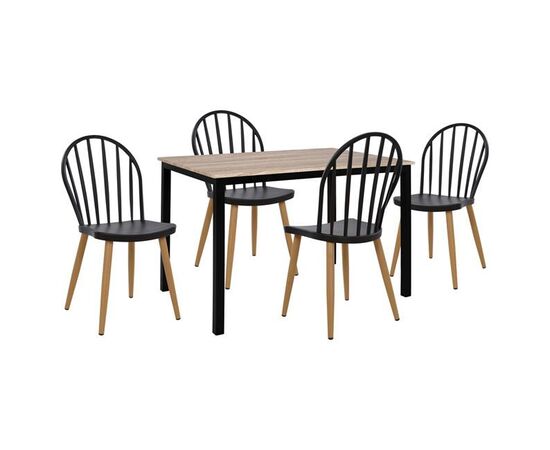 ΣΕΤ 5 ΤΜΧ ΤΡΑΠΕΖΙ 110x70x76 cm SONAMA ΜΕ ΜΑΥΡΑ ΠΟΔΙΑ & ΚΑΡΕΚΛΕΣ ΠΟΛΥΠΡΟΠΥΛΕΝΙΟΥ ΜΑΥΡΕΣ HM11010 - ΤΡΑΠΕΖΑΡΙΕΣ στο Milonadakis.gr