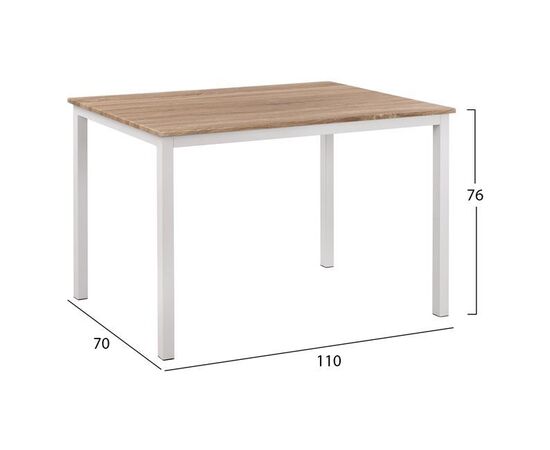 ΣΕΤ 5ΤΜΧ ΤΡΑΠΕΖΙ SONAMA 110x70x76 cm & ΚΑΡΕΚΛΕΣ VEGAS ΧΡΩΜΑ ΛΕΥΚΟ ΜΕΤΑΛΛΙΚΑ ΠΟΔΙΑ HM11013 - ΤΡΑΠΕΖΑΡΙΕΣ στο Milonadakis.gr
