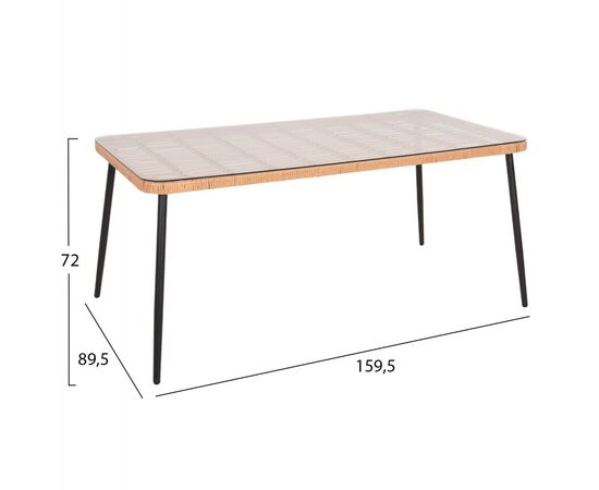 ΣΕΤ ΤΡΑΠΕΖΑΡΙΑΣ 7ΤΜΧ ALLEGRA HM10495 WICKER ΜΠΕΖ-ΜΕΤΑΛΛΟ ΜΑΥΡΟ - ΣΕΤ ΤΡΑΠΕΖΑΡΙΕΣ στο Milonadakis.gr
