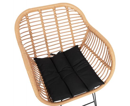 ΣΕΤ ΤΡΑΠΕΖΑΡΙΑΣ 7ΤΜΧ ALLEGRA HM10495 WICKER ΜΠΕΖ-ΜΕΤΑΛΛΟ ΜΑΥΡΟ - ΣΕΤ ΤΡΑΠΕΖΑΡΙΕΣ στο Milonadakis.gr