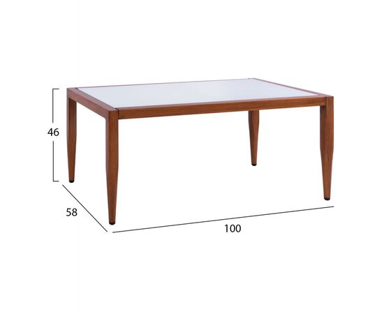 ΤΡΑΠΕΖΙ MEIR ΣΑΛΟΝΙΟΥ ΑΛΟΥΜΙΝΙΟΥ BAMBOO LOOK ΜΕ ΓΥΑΛΙ 100Χ58Χ46 HM5551.01 - ΤΡΑΠΕΖΙΑ ΕΞ. ΧΩΡΟΥ στο Milonadakis.gr