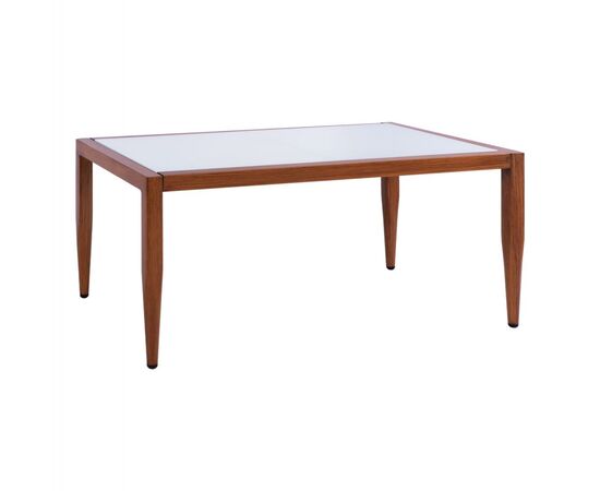 ΤΡΑΠΕΖΙ MEIR ΣΑΛΟΝΙΟΥ ΑΛΟΥΜΙΝΙΟΥ BAMBOO LOOK ΜΕ ΓΥΑΛΙ 100Χ58Χ46 HM5551.01 - ΤΡΑΠΕΖΙΑ ΕΞ. ΧΩΡΟΥ στο Milonadakis.gr