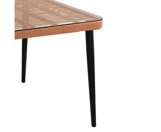 ΤΡΑΠΕΖΙ ΜΕΤΑΛΛΙΚΟ ALLEGRA HM5538 ΜΕ WICKER ΣΕ ΜΠΕΖ ΑΠΟΧΡΩΣΗ & ΓΥΑΛΙ 160X90X78 εκ. - ΤΡΑΠΕΖΙΑ ΕΞ. ΧΩΡΟΥ στο Milonadakis.gr