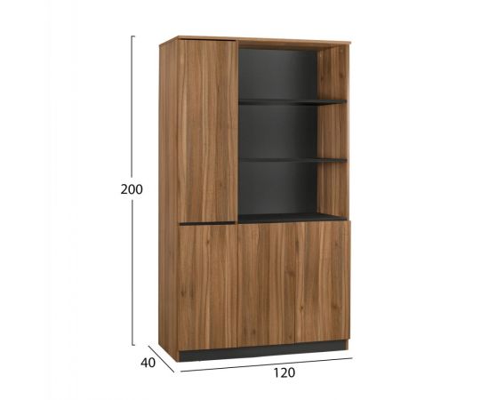 ΒΙΒΛΙΟΘΗΚΗ ΓΡΑΦΕΙΟΥ ΕΠΑΓΓΕΛΜΑΤΙΚΗ SUPREME 120Χ40Χ200 HM2353 - ΒΙΒΛΙΟΘΗΚΕΣ στο Milonadakis.gr