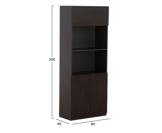 ΒΙΒΛΙΟΘΗΚΗ ΓΡΑΦΕΙΟΥ ΕΠΑΓΓΕΛΜΑΤΙΚΗ ROSEWOOD HM2089 ΜΕΛΑΜΙΝΗ ΓΚΡΙ-WENGE 80Χ40Χ200Υεκ. - ΒΙΒΛΙΟΘΗΚΕΣ στο Milonadakis.gr