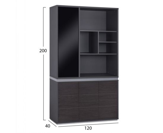 ΒΙΒΛΙΟΘΗΚΗ ΓΡΑΦΕΙΟΥ ΕΠΑΓΓΕΛΜΑΤΙΚΗ ROSEWOOD HM2091L 120Χ40Χ200Υ εκ. - ΒΙΒΛΙΟΘΗΚΕΣ στο Milonadakis.gr