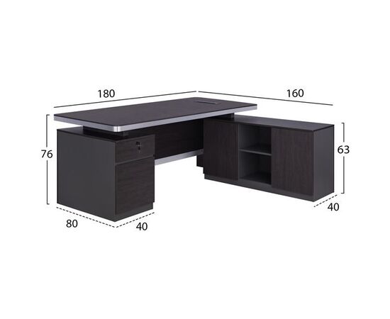 ΕΠΑΓΓΕΛΜΑΤΙΚΟ ΓΡΑΦΕΙΟ ΔΕΞΙΑ ΓΩΝΙΑ HM2092R ROSEWOOD 180X160X76Y εκ. - ΓΡΑΦΕΙΑ στο Milonadakis.gr