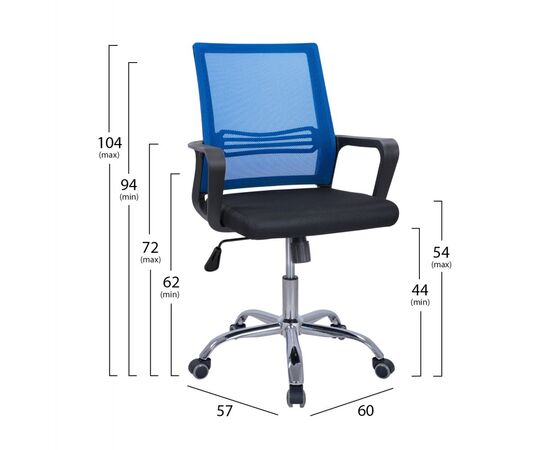 ΚΑΡΕΚΛΑ ΓΡΑΦΕΙΟΥ FALLON HM1148.08 ΣΕ ΜΑΥΡΟ ΧΡΩΜΑ ΜΕ ΜΠΛΕ ΠΛΑΤΗ 60x57x104Υ εκ. - ΚΑΡΕΚΛΕΣ ΓΡΑΦΕΙΟΥ στο Milonadakis.gr