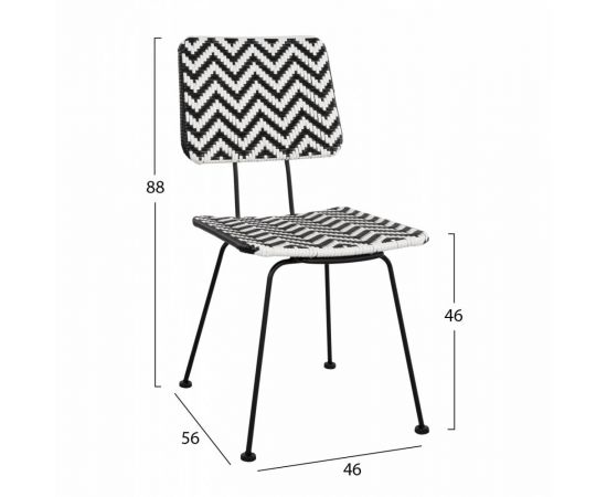 ΚΑΡΕΚΛΑ ΜΕΤΑΛΛΙΚΗ ALLEGRA HM5693 ΜΕ WICKER ΜΑΥΡΟ-ΛΕΥΚΟ 46x56x88Υ εκ. - ΚΑΡΕΚΛΕΣ - ΠΟΛΥΘΡΟΝΕΣ στο Milonadakis.gr