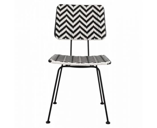 ΚΑΡΕΚΛΑ ΜΕΤΑΛΛΙΚΗ ALLEGRA HM5693 ΜΕ WICKER ΜΑΥΡΟ-ΛΕΥΚΟ 46x56x88Υ εκ. - ΚΑΡΕΚΛΕΣ - ΠΟΛΥΘΡΟΝΕΣ στο Milonadakis.gr