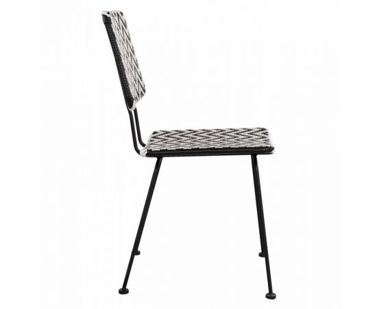 ΚΑΡΕΚΛΑ ΜΕΤΑΛΛΙΚΗ ALLEGRA HM5693 ΜΕ WICKER ΜΑΥΡΟ-ΛΕΥΚΟ 46x56x88Υ εκ. - ΚΑΡΕΚΛΕΣ - ΠΟΛΥΘΡΟΝΕΣ στο Milonadakis.gr