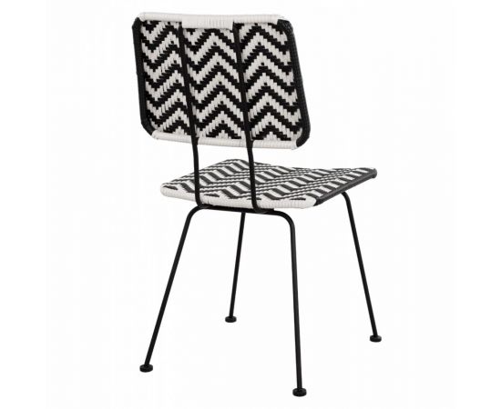 ΚΑΡΕΚΛΑ ΜΕΤΑΛΛΙΚΗ ALLEGRA HM5693 ΜΕ WICKER ΜΑΥΡΟ-ΛΕΥΚΟ 46x56x88Υ εκ. - ΚΑΡΕΚΛΕΣ - ΠΟΛΥΘΡΟΝΕΣ στο Milonadakis.gr