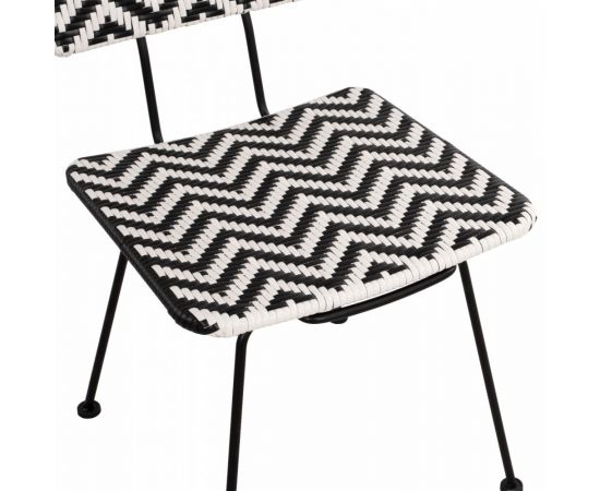 ΚΑΡΕΚΛΑ ΜΕΤΑΛΛΙΚΗ ALLEGRA HM5693 ΜΕ WICKER ΜΑΥΡΟ-ΛΕΥΚΟ 46x56x88Υ εκ. - ΚΑΡΕΚΛΕΣ - ΠΟΛΥΘΡΟΝΕΣ στο Milonadakis.gr