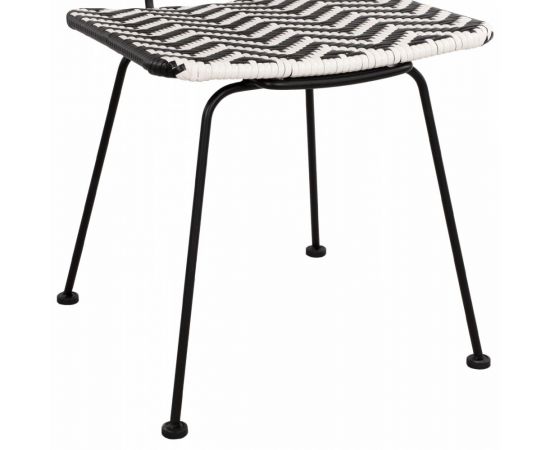 ΚΑΡΕΚΛΑ ΜΕΤΑΛΛΙΚΗ ALLEGRA HM5693 ΜΕ WICKER ΜΑΥΡΟ-ΛΕΥΚΟ 46x56x88Υ εκ. - ΚΑΡΕΚΛΕΣ - ΠΟΛΥΘΡΟΝΕΣ στο Milonadakis.gr