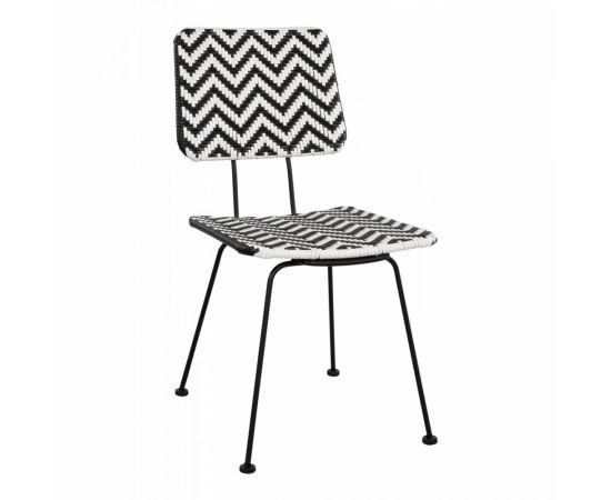 ΚΑΡΕΚΛΑ ΜΕΤΑΛΛΙΚΗ ALLEGRA HM5693 ΜΕ WICKER ΜΑΥΡΟ-ΛΕΥΚΟ 46x56x88Υ εκ. - ΚΑΡΕΚΛΕΣ - ΠΟΛΥΘΡΟΝΕΣ στο Milonadakis.gr