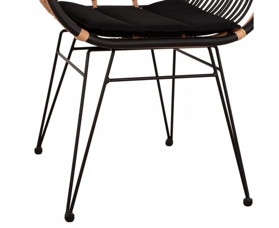 ΠΟΛΥΘΡΟΝΑ ΜΕ ΜΑΞΙΛΑΡΙ ΜΕΤΑΛΛΙΚΗ ALLEGRA HM5663 ΜΕ WICKER ΜΠΕΖ & ΜΑΥΡΟ ΧΡΩΜΑ  58x60x82Υ εκ. - ΚΑΡΕΚΛΕΣ - ΠΟΛΥΘΡΟΝΕΣ στο Milonadakis.gr