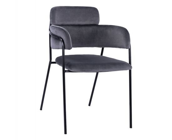 ΠΟΛΥΘΡΟΝΑΚΙ KELSO HM8521.01 ΒΕΛΟΥΔΟ ΣΚΟΥΡΟ ΓΚΡΙ & ΜΑΥΡΟ ΜΕΤΑΛΛΙΚΟ ΣΚΕΛΕΤΟ 52,5x52x80 cm - ΚΑΡΕΚΛΕΣ - ΠΟΛΥΘΡΟΝΕΣ ΕΣ. στο Milonadakis.gr